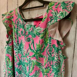 Lilly Pulitzer Pink and Green Romper